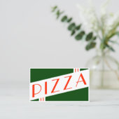 klantenbinding retro pizzeria klantenkaartje (Staand voorkant)