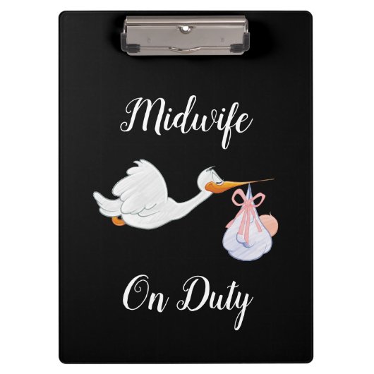 Klantenbord voor midvrouw op dienst klembord (Voorkant)