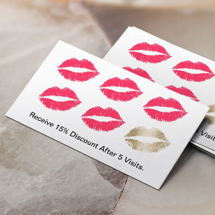 Klantenkaartje Makeup Artist Red Lips Beauty Sal