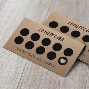 Klantenkaartje Rustic Kraft Handmade Craft
