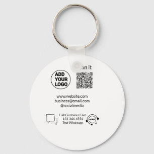 Klantenondersteuning bellen tekst whatsapp QR-code Sleutelhanger