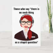 Klantenservice Rep Funny Birthday Kaart (Voorkant)