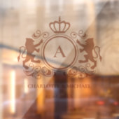 Klantenspecifiek Logo-monogram bruiloft Raamsticker (Vel 2)