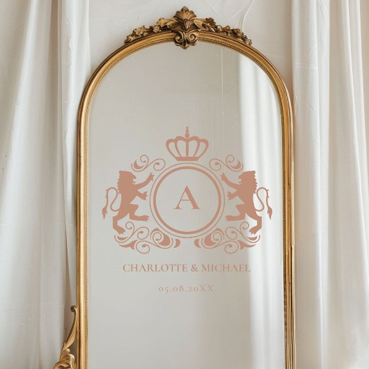 Klantenspecifiek Logo-monogram bruiloft Raamsticker