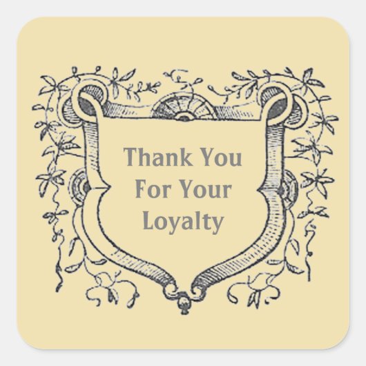 Klantenwaardering grijs  schild vierkante sticker (Voorkant)