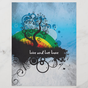 Klantgerichte de Boom van de Regenboog van Grunge Flyer