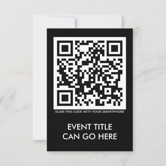 klantgerichte QR-code Uitnodiging (Voorkant)