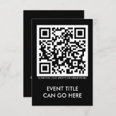 klantgerichte QR-code Uitnodiging (Voorkant / Achterkant)