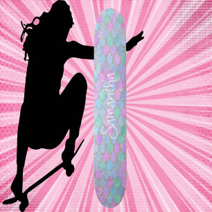 Klantglitter Girly zeemeermin chic Skateboard