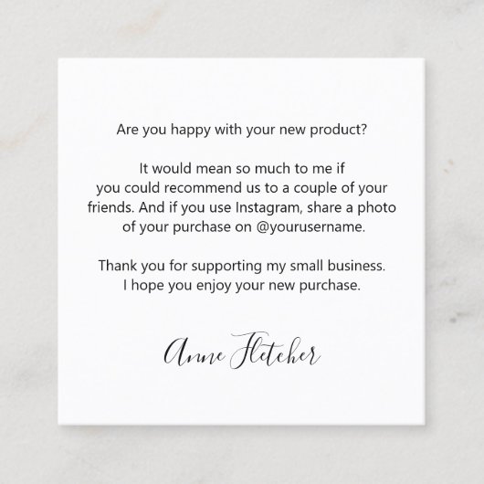 Klantloyaliteit en doorverwijzing Logo Contactkaartje (Voorkant)