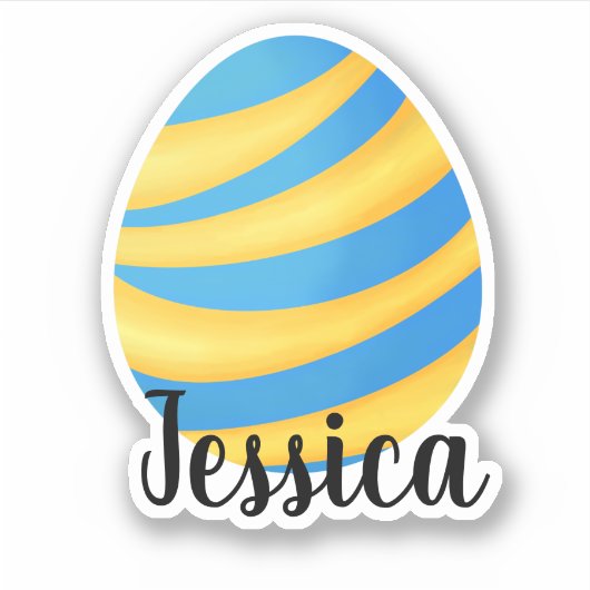 KLANTNAAM EENVOUDIGERE EGG STICKER (Voorkant)