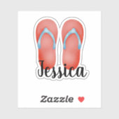 KLANTNAAM SUMMER-TEENSLIPPERS STICKER (Vel)