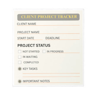 Klantproject Tracker Notitieblok