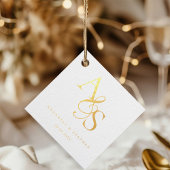 Klantspecifiek, elegant, klassiek, monogram bedankjes labels