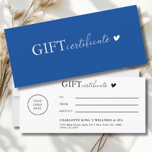 Klantspecifiek, Logo Business Gift Certificate