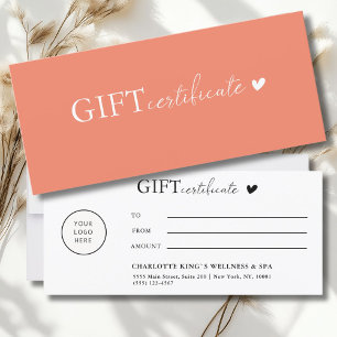 Klantspecifiek, Logo Business Gift Certificate