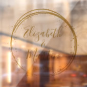 Klantspecifiek, moderne cirkel bruiloft raamsticker (Vel 2)