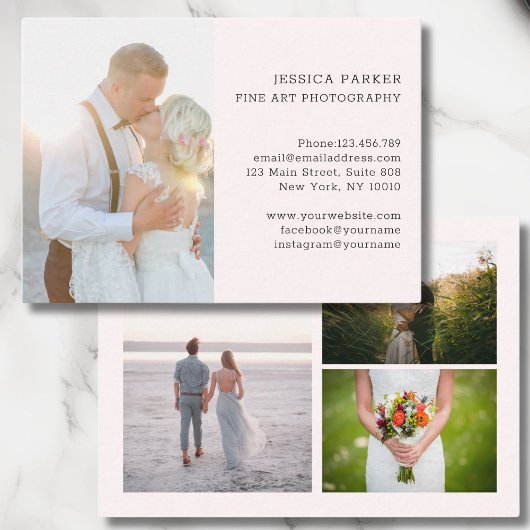 Klantspecifieke 4 foto visitekaartje