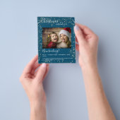 Klantspecifieke kerstverlichtingsfoto flyer (Hand)