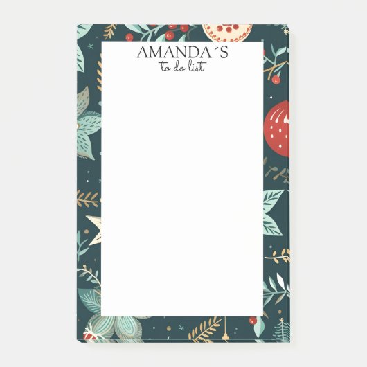 Klantspecifieke winter, kerstpatroon Opmerkingen Post-it® Notes (Voorkant)