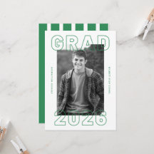 Klantvriendelijke fotoaankondiging van eindexamen 