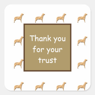 Klantwaardering Bedankt Hondendierenarts Vierkante Sticker