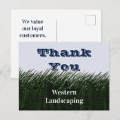 Klantwaardering Groen Gras Dank U Briefkaart (Voorkant / Achterkant)