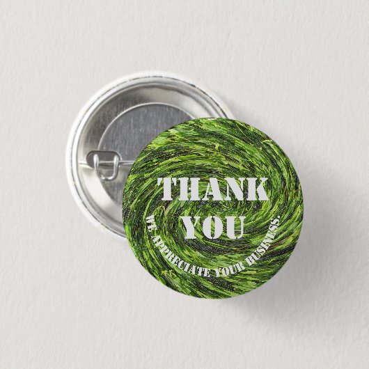 Klantwaardering groene wervelkolom Dank u Ronde Button 3,2 Cm (Voorkant /achterkant)