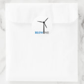 klap me windturbine ronde sticker (Tas)