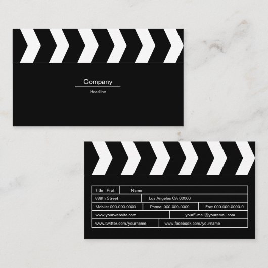 Klapbord Visitekaartje (Voorkant / Achterkant)