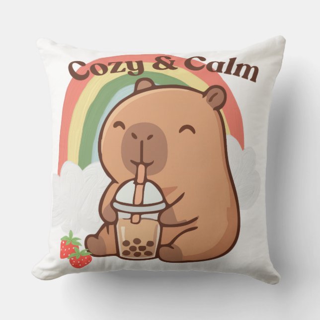 Klapkussen met capybara kussen (Voorkant)
