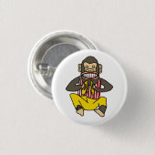  klappende aap Speelgoed Ronde Button 3,2 Cm (Voorkant /achterkant)