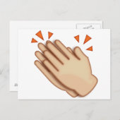 Klappende handen - Emoji Briefkaart (Voorkant / Achterkant)