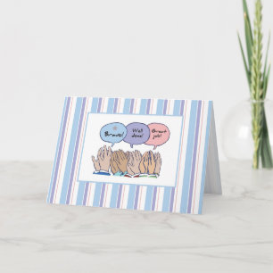 Klappende handen, werk goed gedaan kaart