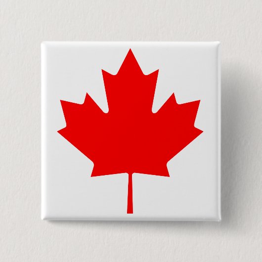 Klapperblad van Canada Vierkante Button 5,1 Cm (Voorkant)