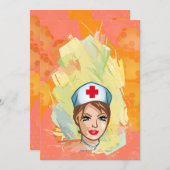 Klappkarte - Krankenschwester Kaart (Voorkant / Achterkant)