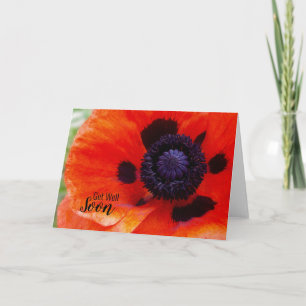 Klaproos Bloem Beterschap Kaart