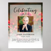 Klaproos Bloemen Viering van het Leven Foto, Begra Poster (Voorkant)