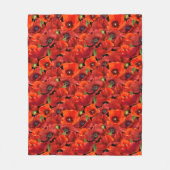 Klaproos Fleece Deken (Voorkant)
