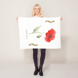 Klaproos Fleece Deken