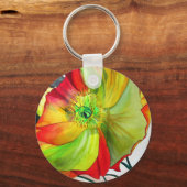Klaproos Kunst macro klaproos Sleutelhanger (Voorkant)