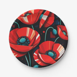 Klaproos Papaver bloemen Papieren Bordje