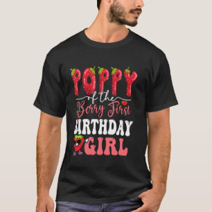 Klaproos van Bes Eerste Verjaardag Meisje Zoete Eé T-shirt