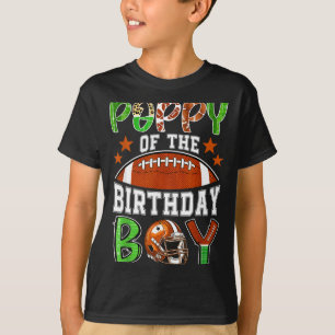Klaproos van de verjaardagsjongen voetbalfeest fam t-shirt