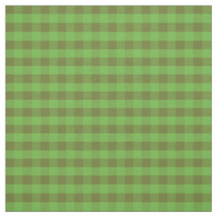 Klaproosvelden Groen Gingham Patroon Stof