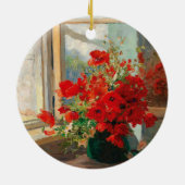 Klaprozen bij het raam | Olga Wisinger-Florian Keramisch Ornament (Achterkant)