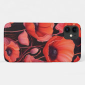 Klaprozen bloemen op een donkere achtergrond Case-Mate iPhone case (Achterkant (horizontaal))