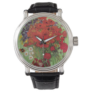 Klaprozen en margrieten door Vincent van Gogh Horloge