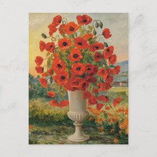 Klaprozen in een Vaas, Van Goh stijl, Kleurrijk Briefkaart