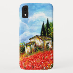 KLAPROZEN IN TUSCANIE / Landschap met Bloemvelden iPhone XR Hoesje